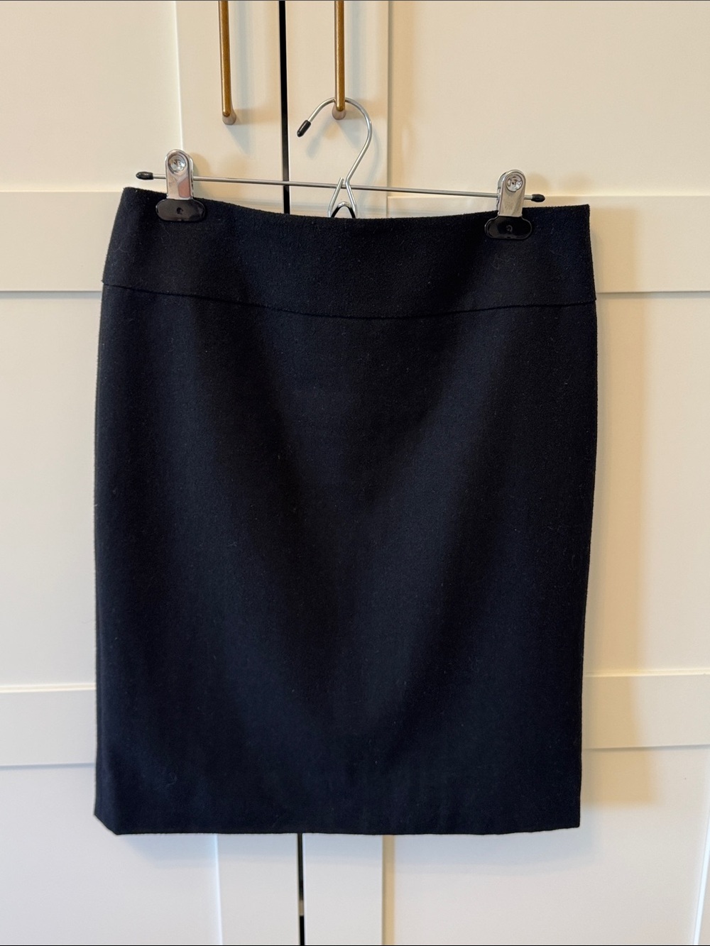 Banana Republic Classic Black Wool Pencil Skirt